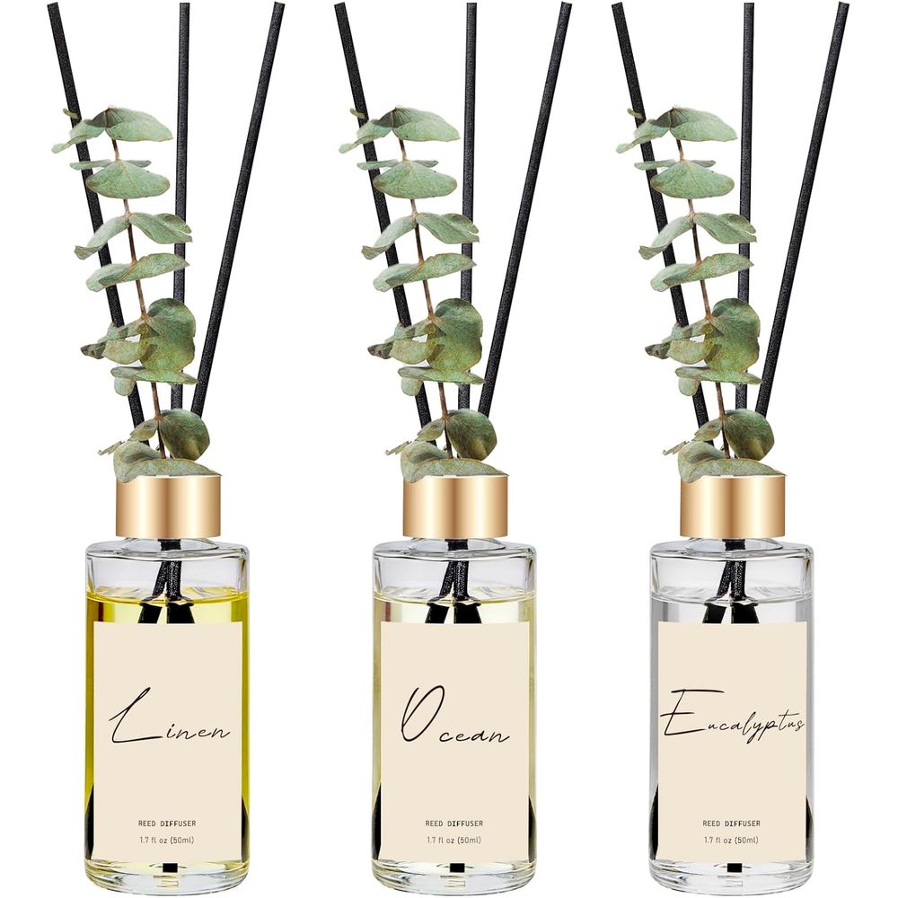 Home Fragrance Eucalyptus - Set of 3 Eucalyptus, Linen &