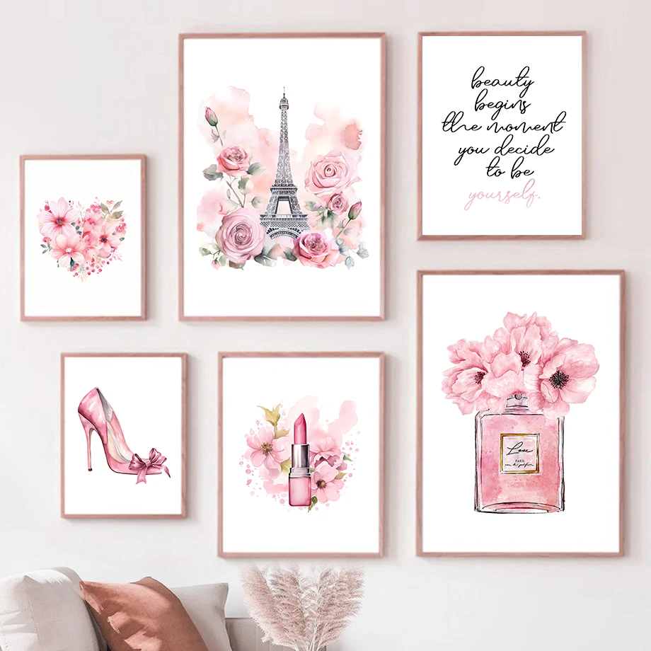 Paris Fashion Art Poster Pink  - Home Fragrance Room Spray ulasan dan harga