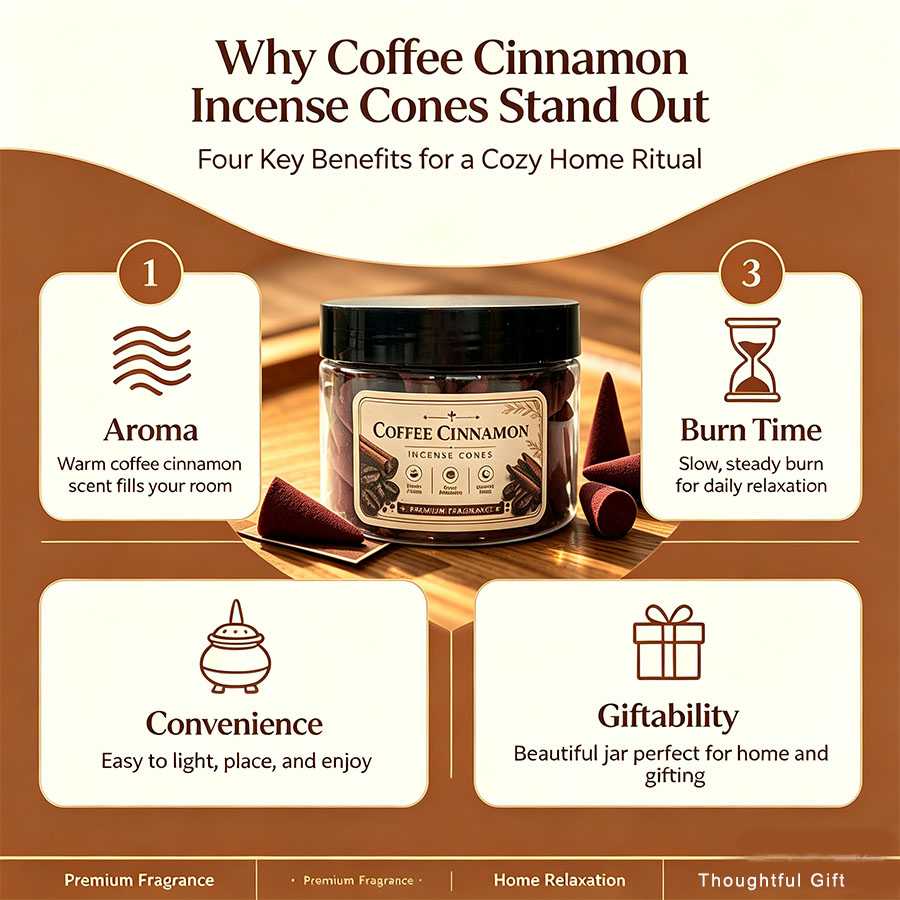 Premium coffee-flavored incens - Home Fragrance Jar ulasan dan harga