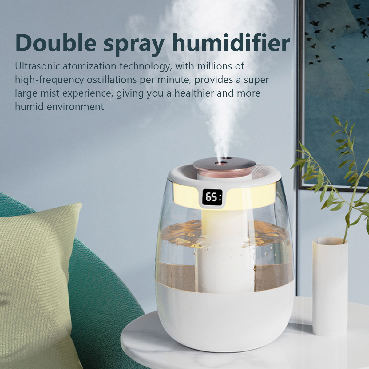 1.3L Air Humidifier Double Spr - Home Fragrance Room Spray ulasan dan harga