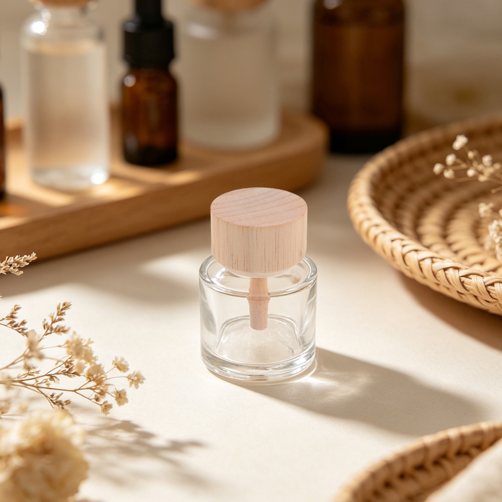 2Pcs Clear Glass Reed Diffuser - Home Fragrance Jar ulasan dan harga