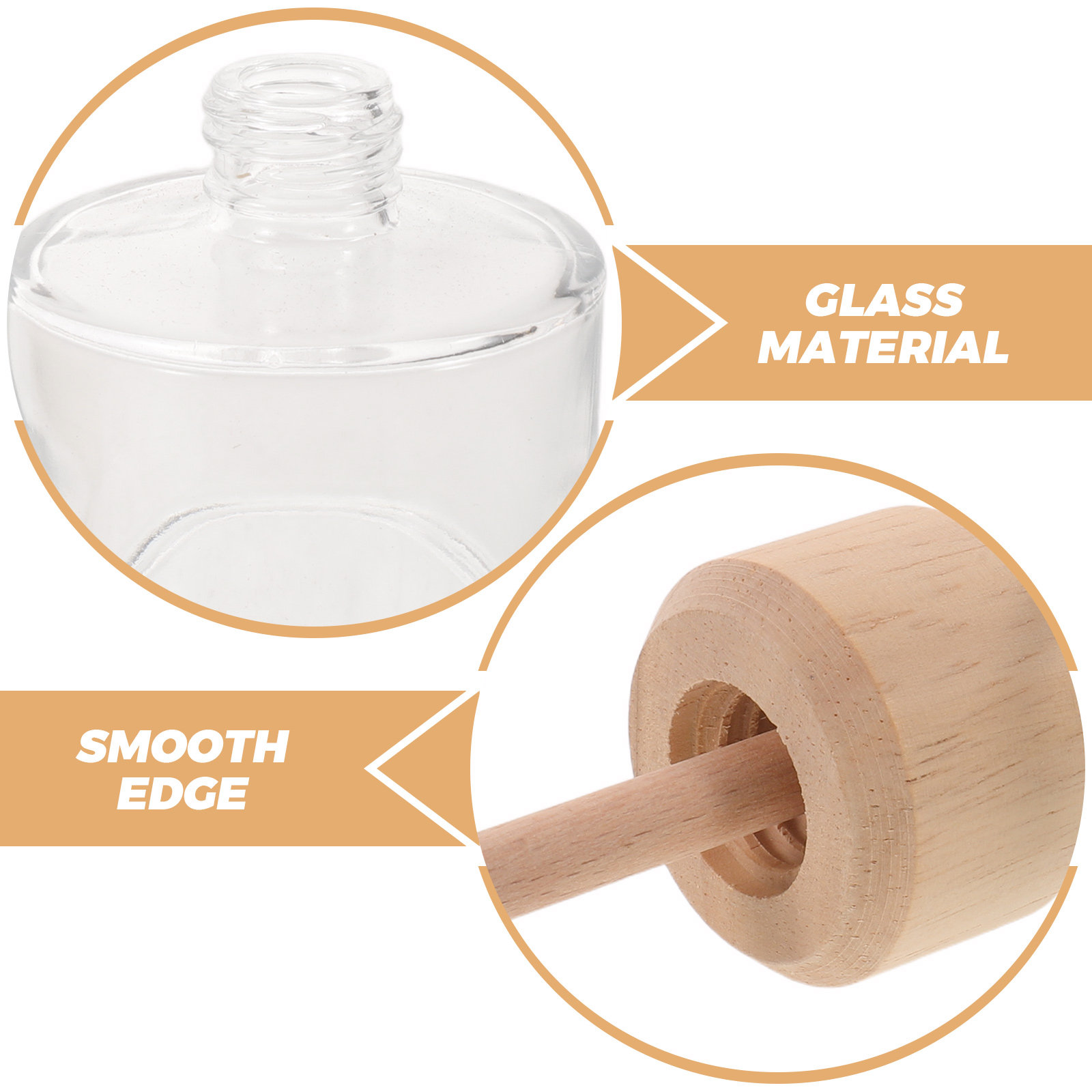 2Pcs Clear Glass Reed Diffuser - Home Fragrance Jar ulasan dan harga