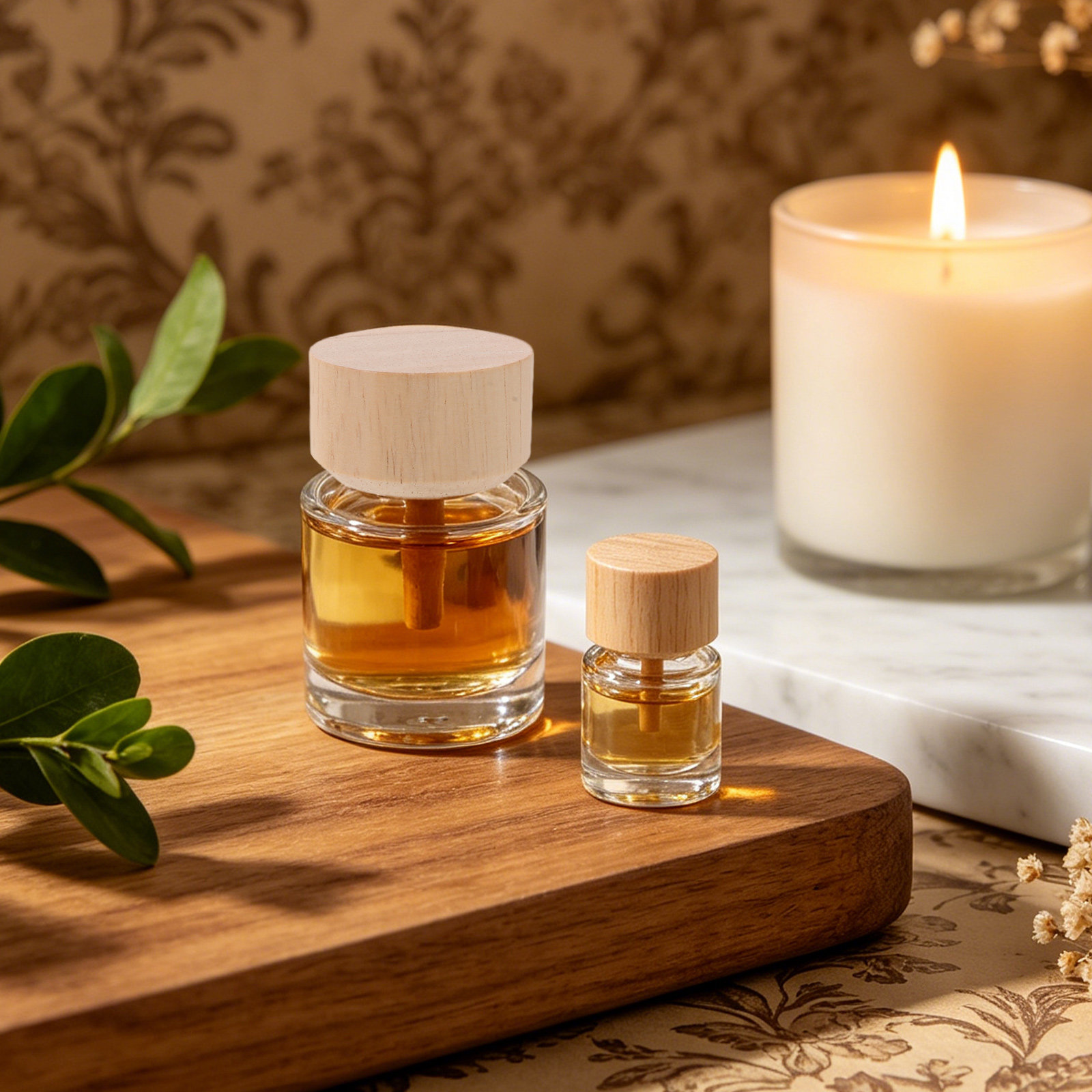 2Pcs Clear Glass Reed Diffuser - Home Fragrance Jar ulasan dan harga